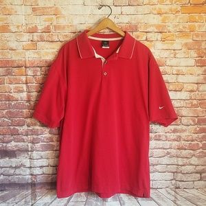 Nike red polo golf shirt
